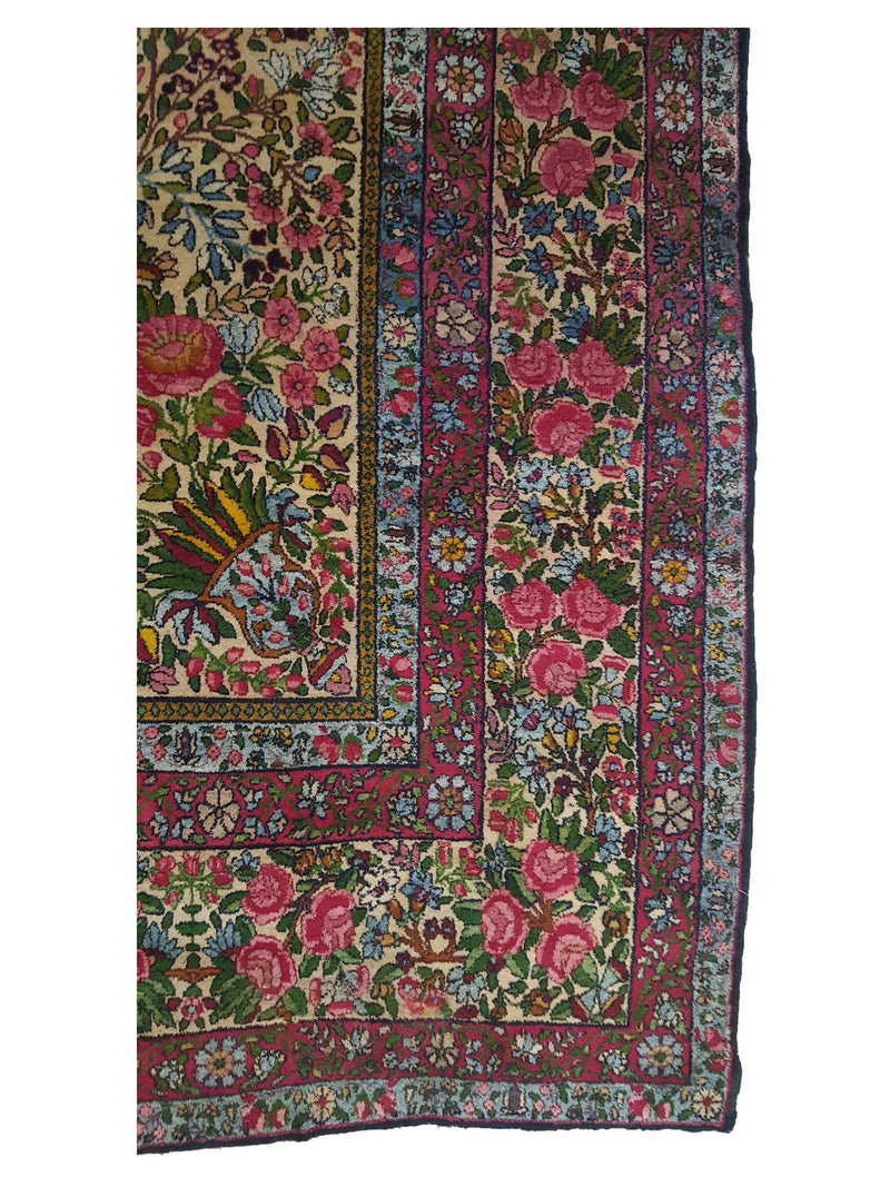 Fasa Antique Kerman 2617 Ivory Ivory Traditional Antique Rug