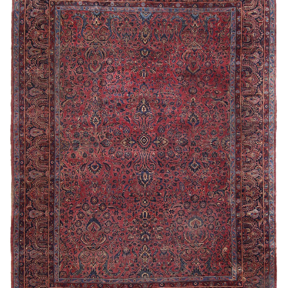 Fasa Antique Sarouk  Burgundy Navy Traditional