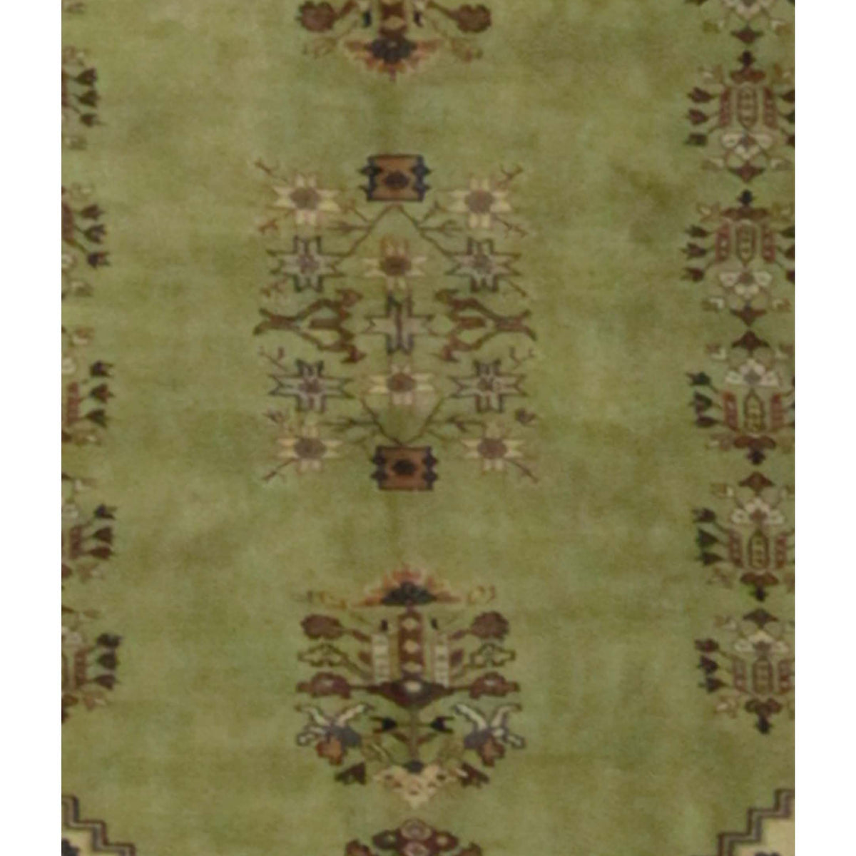 Fasa Antique Ushak 2653 Green Gold Traditional Antique Rug