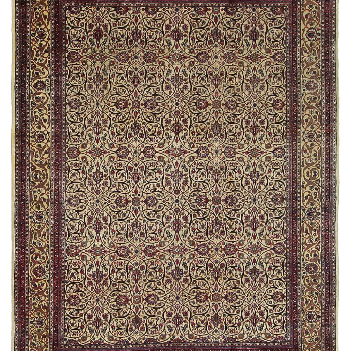Fasa Antique Tabriz  Ivory Beige Traditional