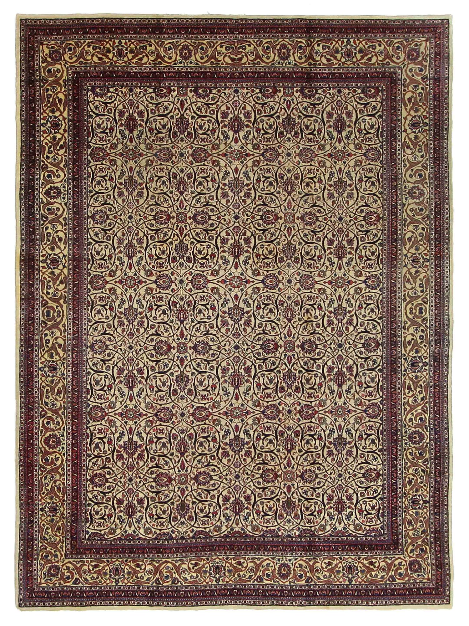 Fasa Antique Tabriz  Ivory Beige Traditional