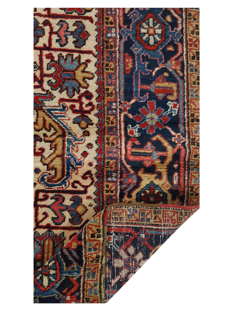 Fasa Antique Heriz 2667 Ivory Rust Traditional Antique Rug