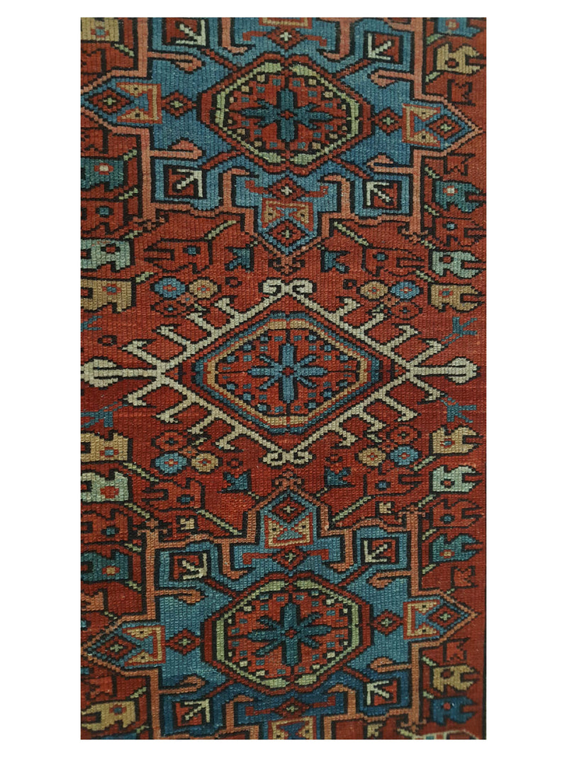 Fasa Antique Karajah 2681 Rust Blue Traditional Antique Rug