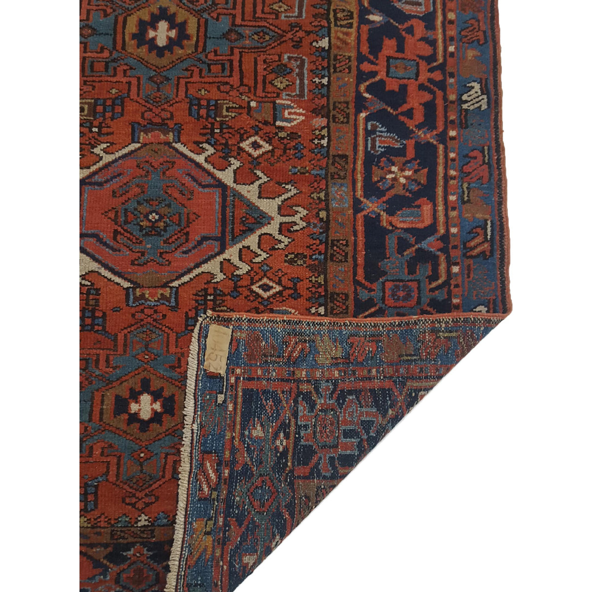 Fasa Antique Heriz 2682 Blue Navy Traditional Antique Rug