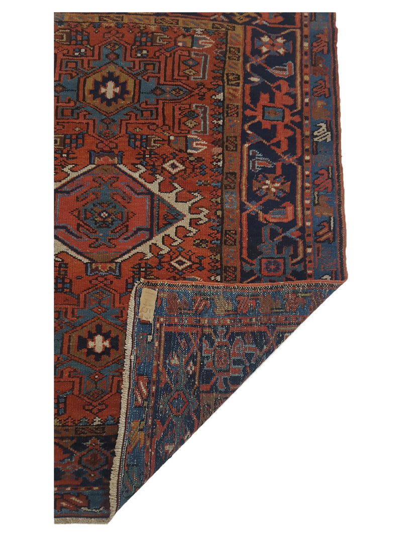Fasa Antique Heriz 2682 Blue Navy Traditional Antique Rug