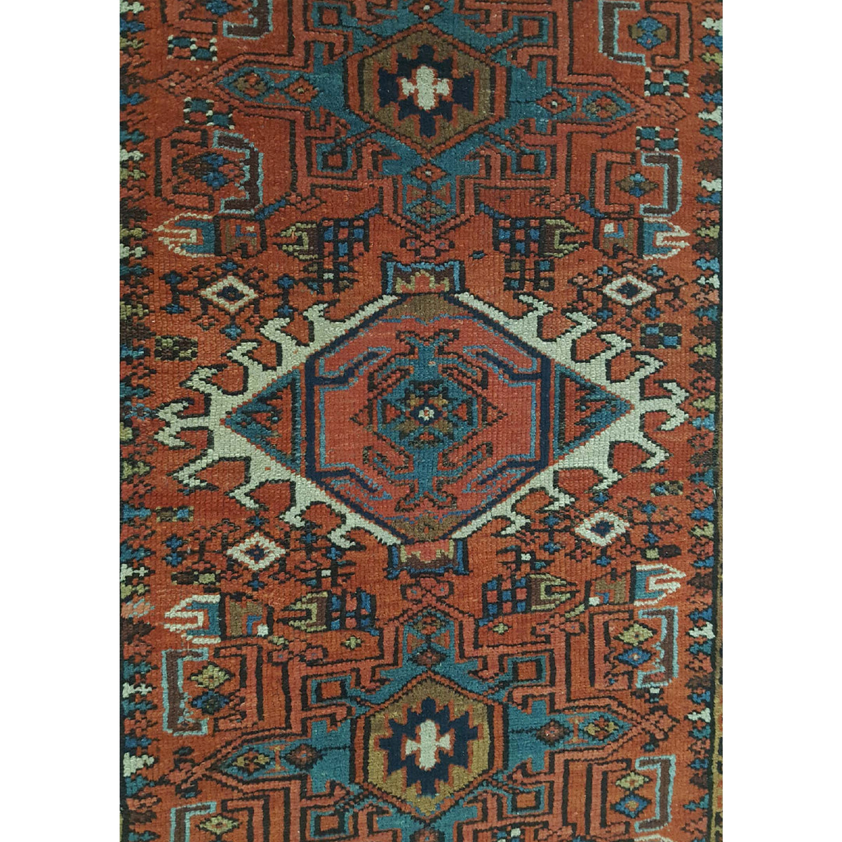 Fasa Antique Heriz 2682 Blue Navy Traditional Antique Rug