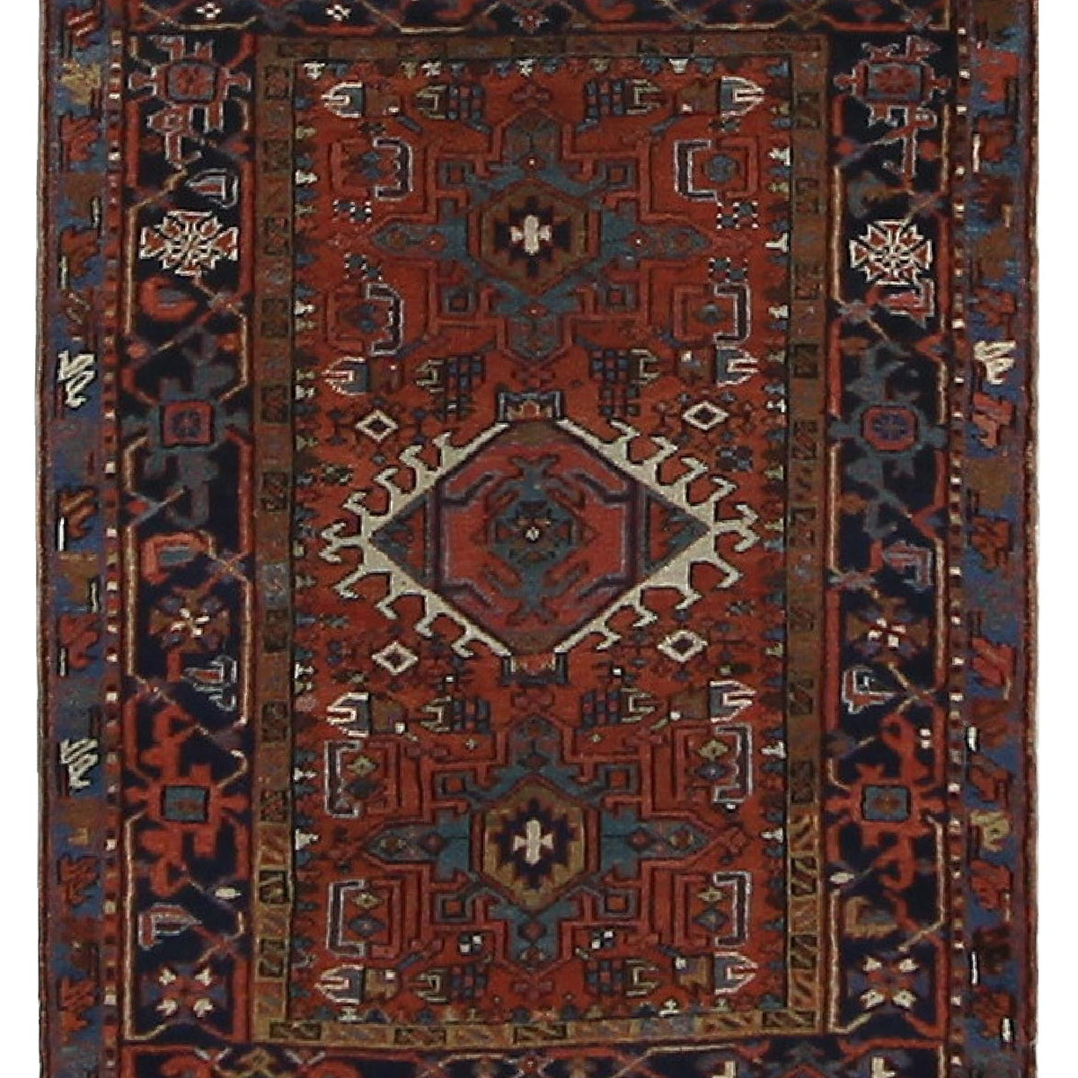 Fasa Antique Heriz  Blue Navy Traditional