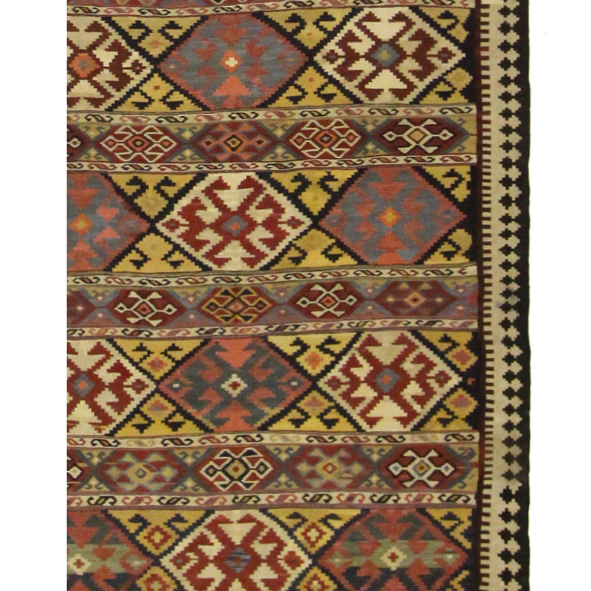 Fasa Antique Shirvan Kilim 2692 Multi Brown Kilim Antique Rug