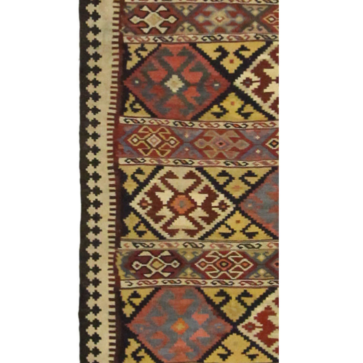 Fasa Antique Shirvan Kilim 2692 Multi Brown Kilim Antique Rug