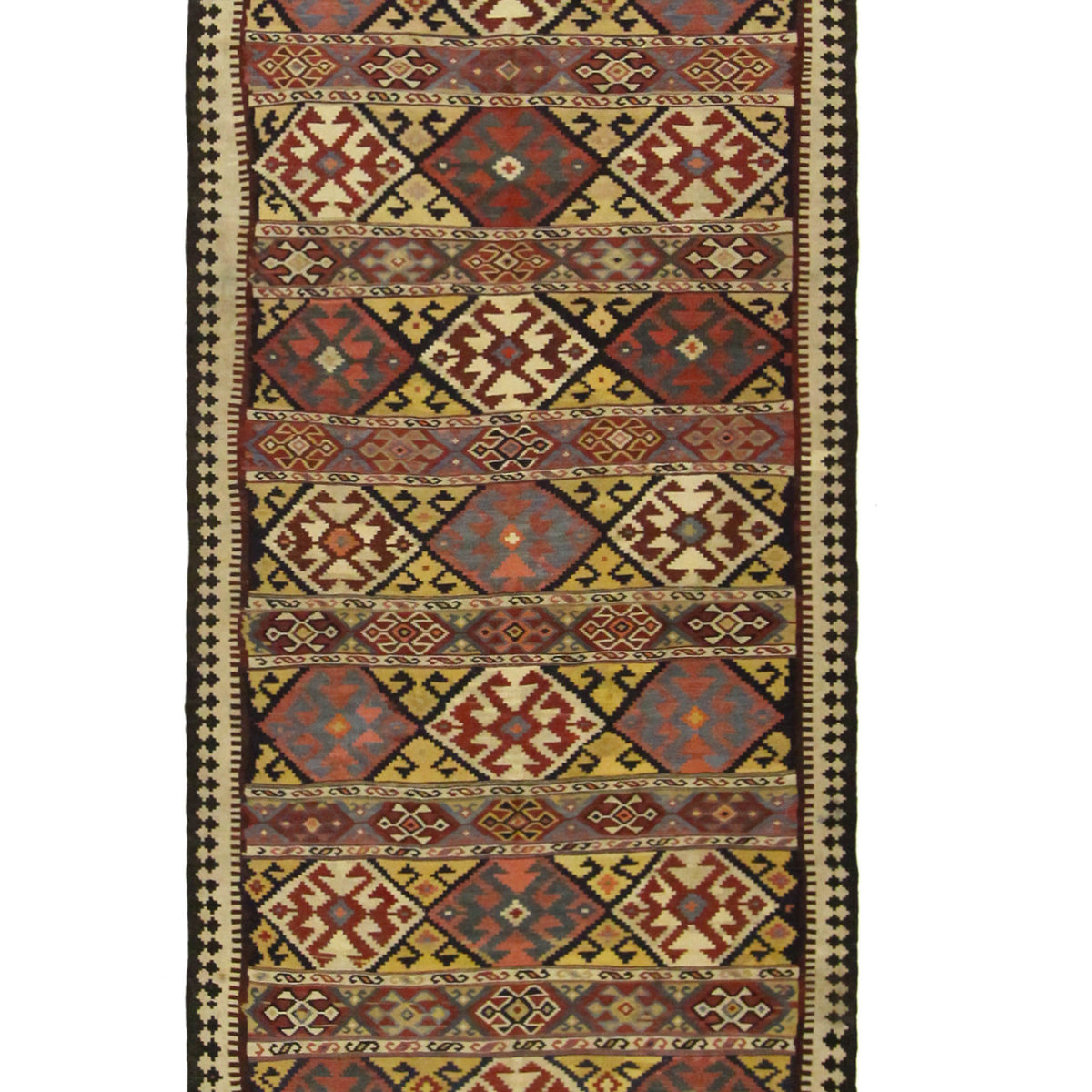 Fasa Antique Shirvan Kilim  Multi Brown Kilim