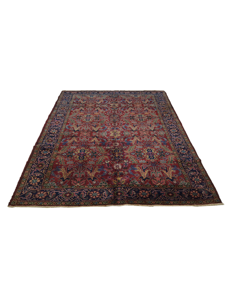 Fasa Antique Heriz 2835 Rust Indigo Traditional Antique Rug