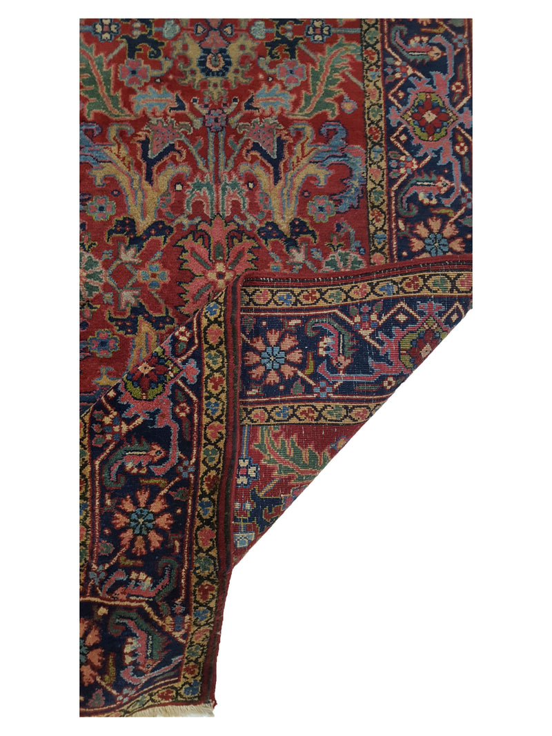 Fasa Antique Heriz 2835 Rust Indigo Traditional Antique Rug