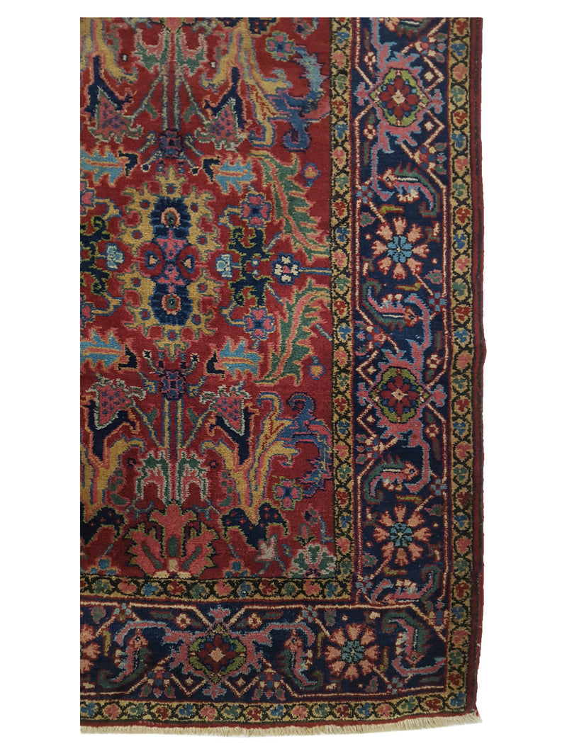 Fasa Antique Heriz 2835 Rust Indigo Traditional Antique Rug