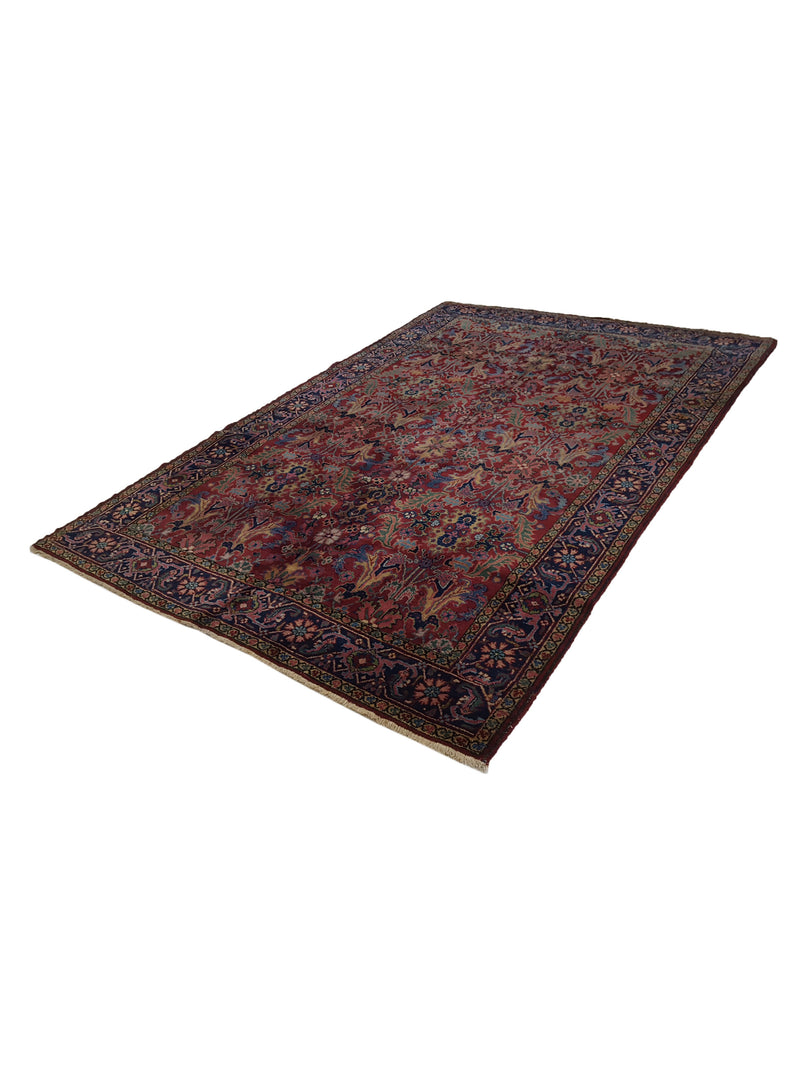 Fasa Antique Heriz 2835 Rust Indigo Traditional Antique Rug