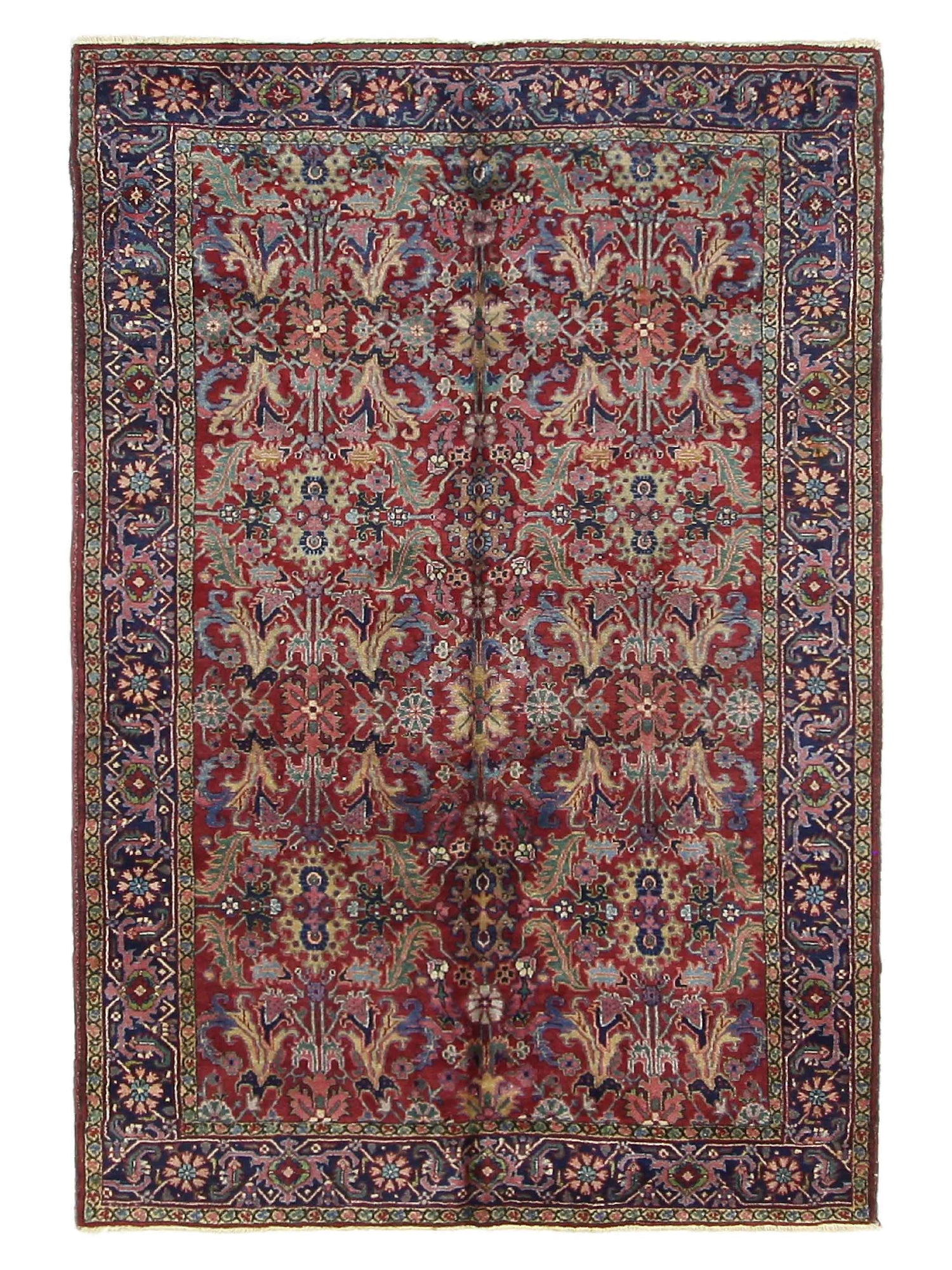 Fasa Antique Heriz  Rust Indigo Traditional
