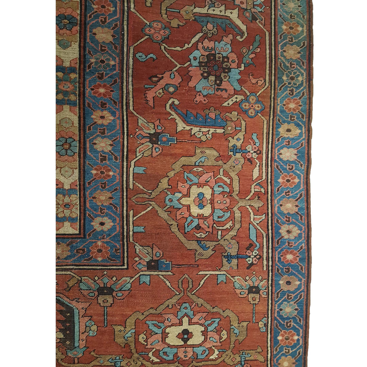 Fasa Antique Bakhsheyesh 2901 Ivory Rust Traditional Antique Rug