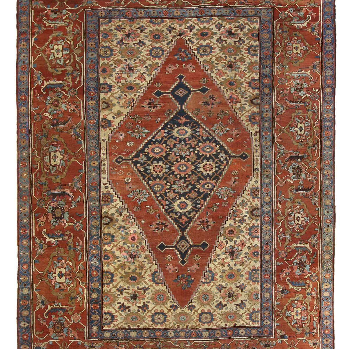 Fasa Antique Bakhsheyesh  Ivory Rust Traditional