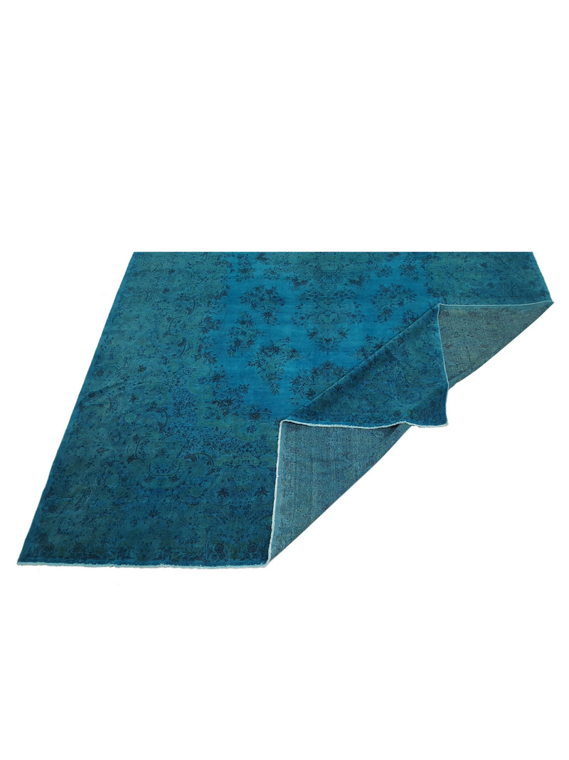 Fasa Antique Kerman 2902 Turquoise Multi Traditional Antique Rug