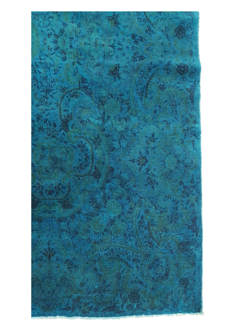 Fasa Antique Kerman 2902 Turquoise Multi Traditional Antique Rug