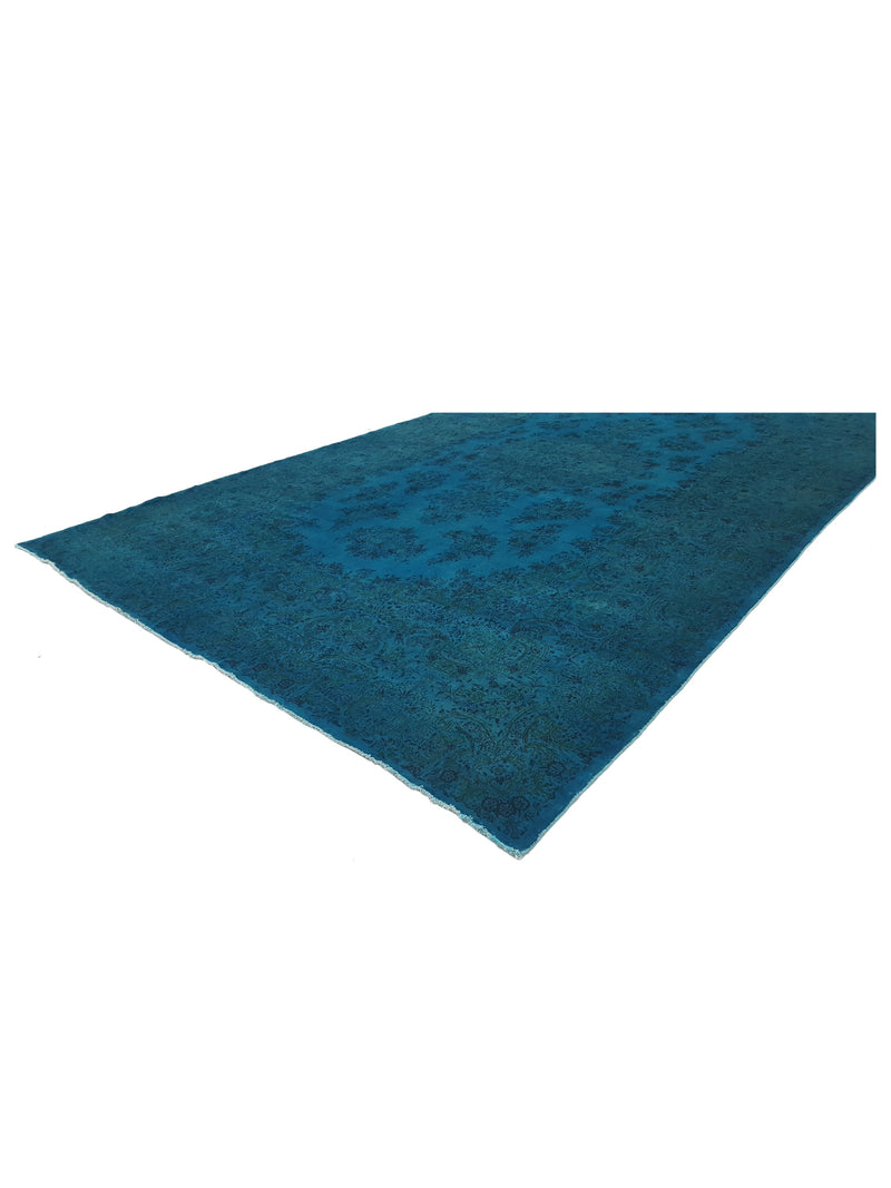 Fasa Antique Kerman 2902 Turquoise Multi Traditional Antique Rug
