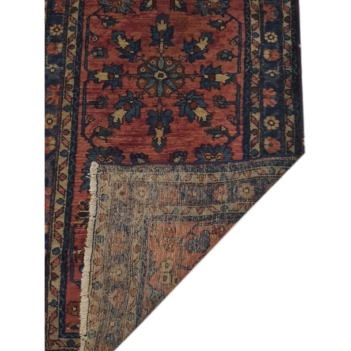 Fasa Antique Lilian 2958 Rust Indigo Traditional Antique Rug