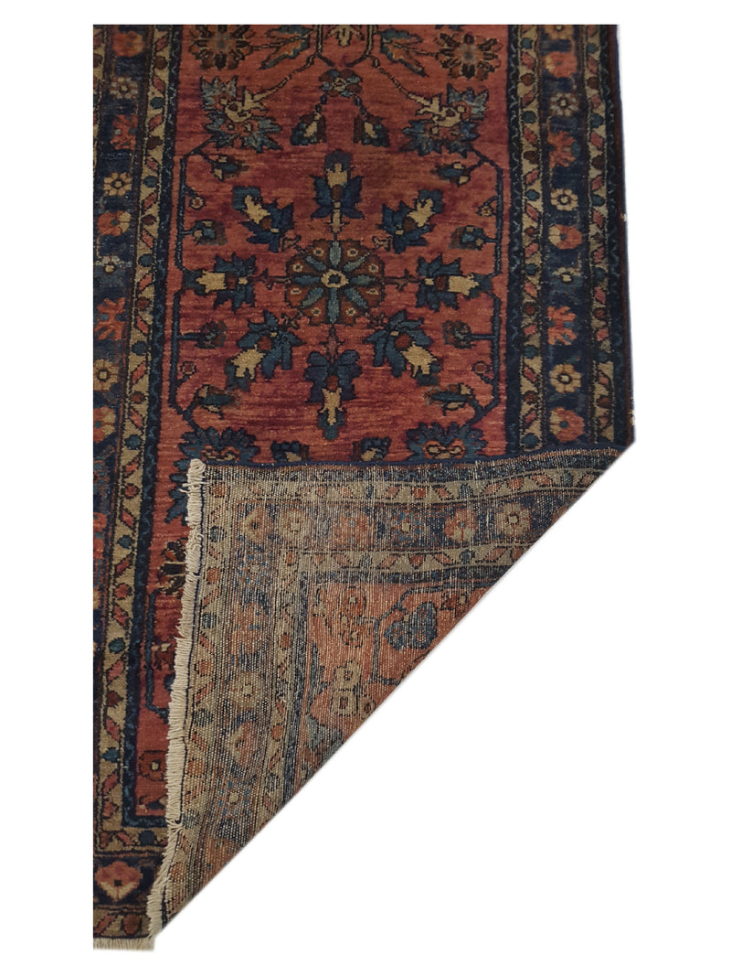 Fasa Antique Lilian 2958 Rust Indigo Traditional Antique Rug