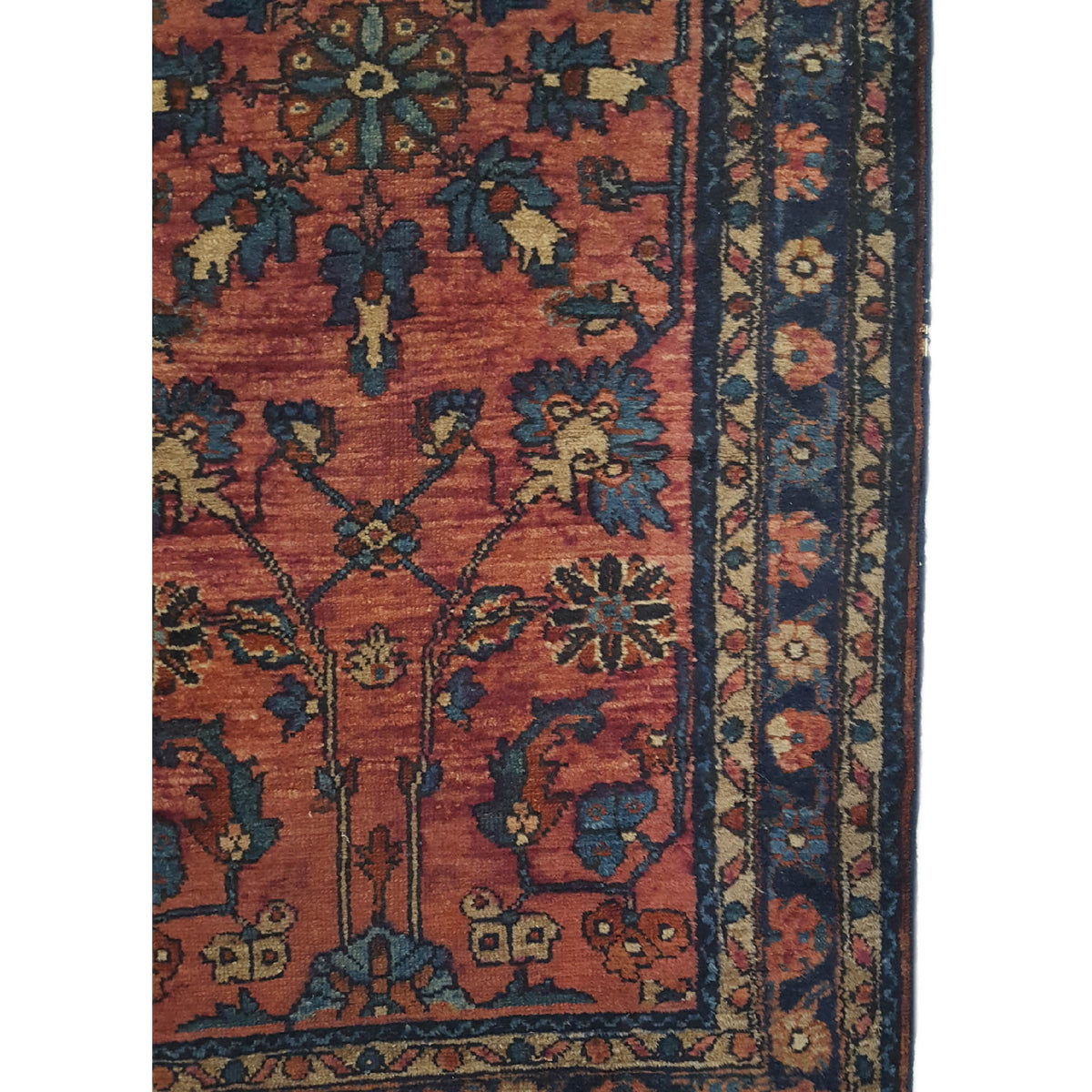 Fasa Antique Lilian 2958 Rust Indigo Traditional Antique Rug