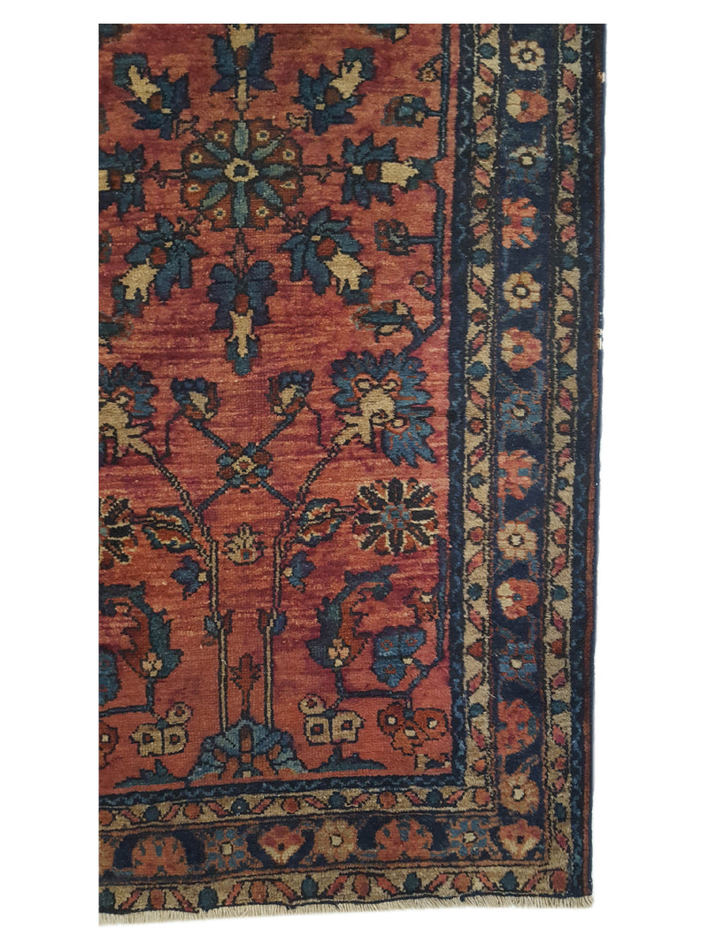 Fasa Antique Lilian 2958 Rust Indigo Traditional Antique Rug