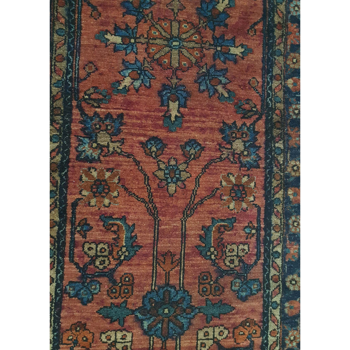 Fasa Antique Lilian 2958 Rust Indigo Traditional Antique Rug