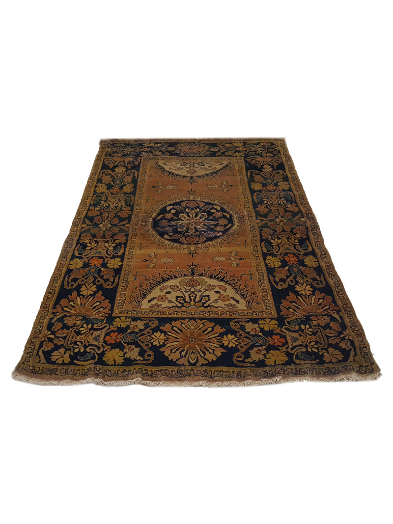 Fasa Antique Tabriz 3034 Orange Brown Traditional Antique Rug