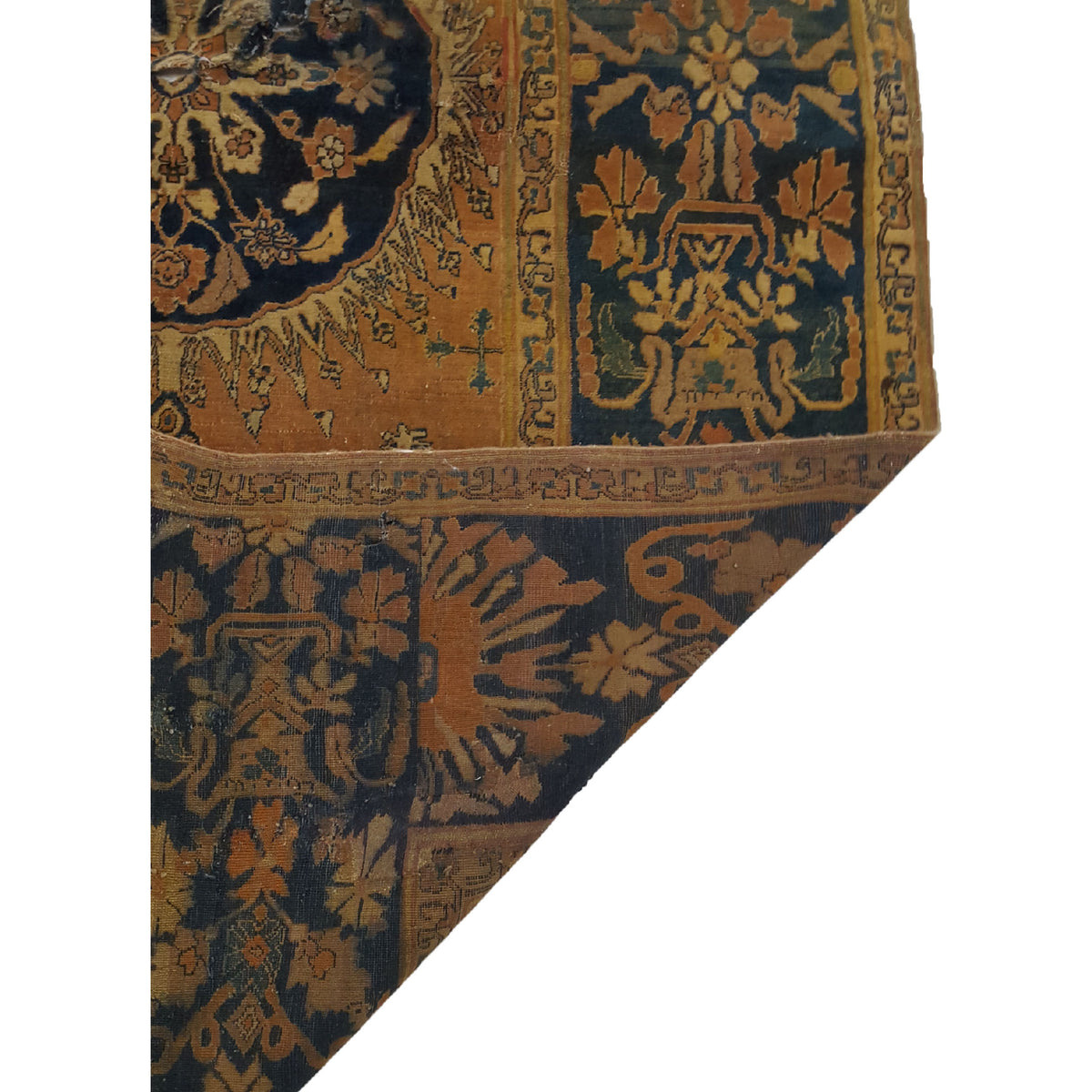 Fasa Antique Tabriz 3034 Orange Brown Traditional Antique Rug