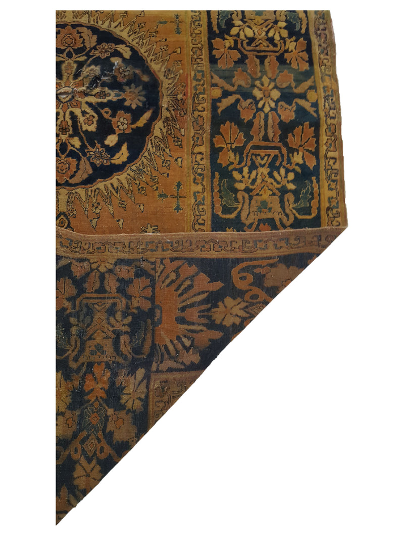 Fasa Antique Tabriz 3034 Orange Brown Traditional Antique Rug