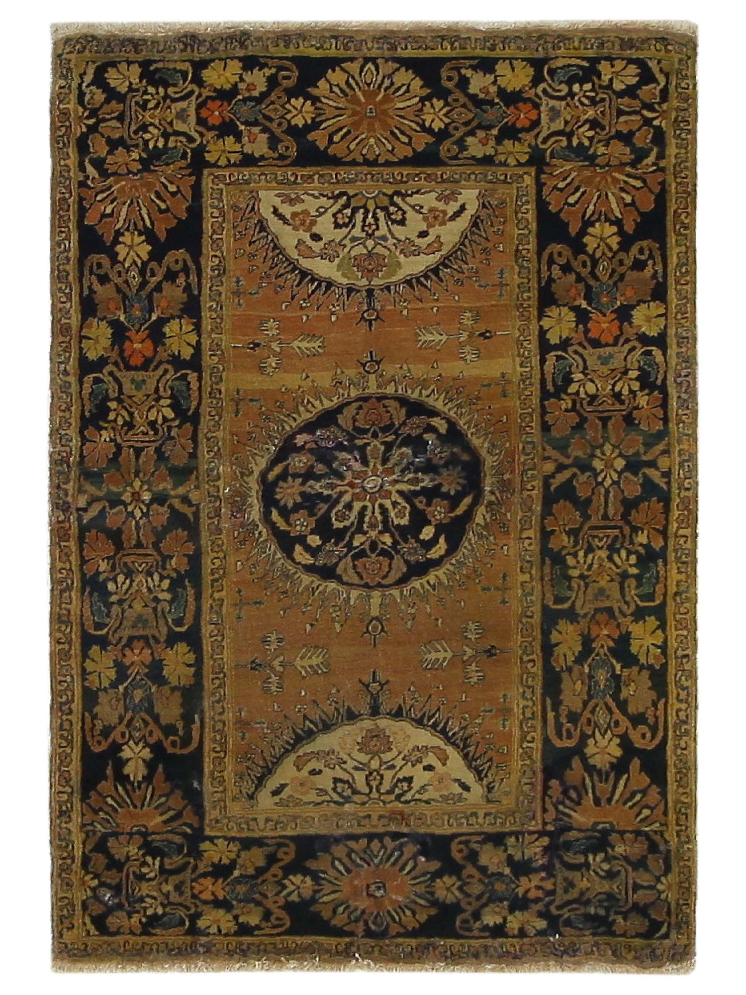 Fasa Antique Tabriz  Orange Brown Traditional