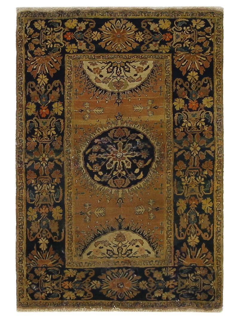 Fasa Antique Tabriz  Orange Brown Traditional