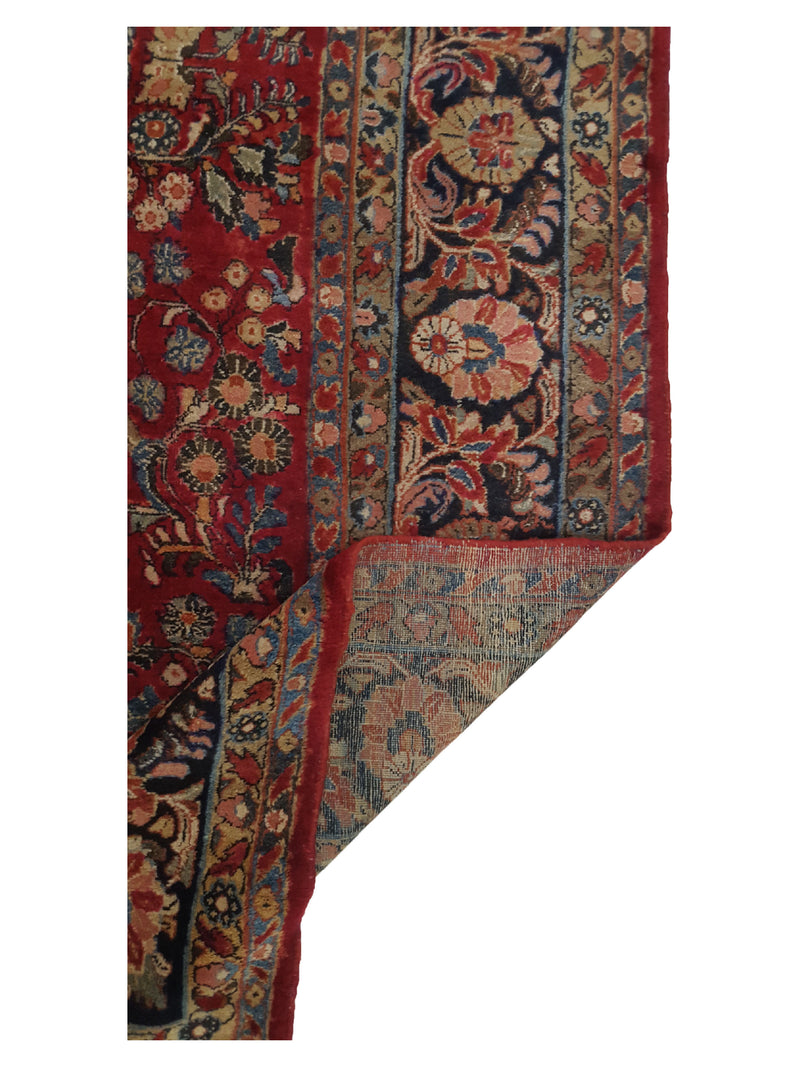 Fasa Antique Sarouk 3089 Burgundy Black Traditional Antique Rug