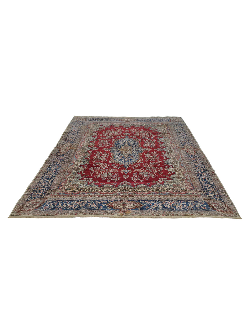 Fasa Antique Kerman 3103 Rust Indigo Traditional Antique Rug