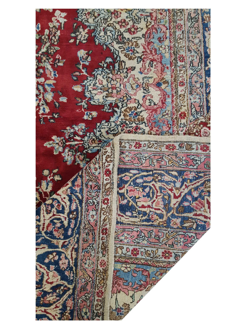 Fasa Antique Kerman 3103 Rust Indigo Traditional Antique Rug