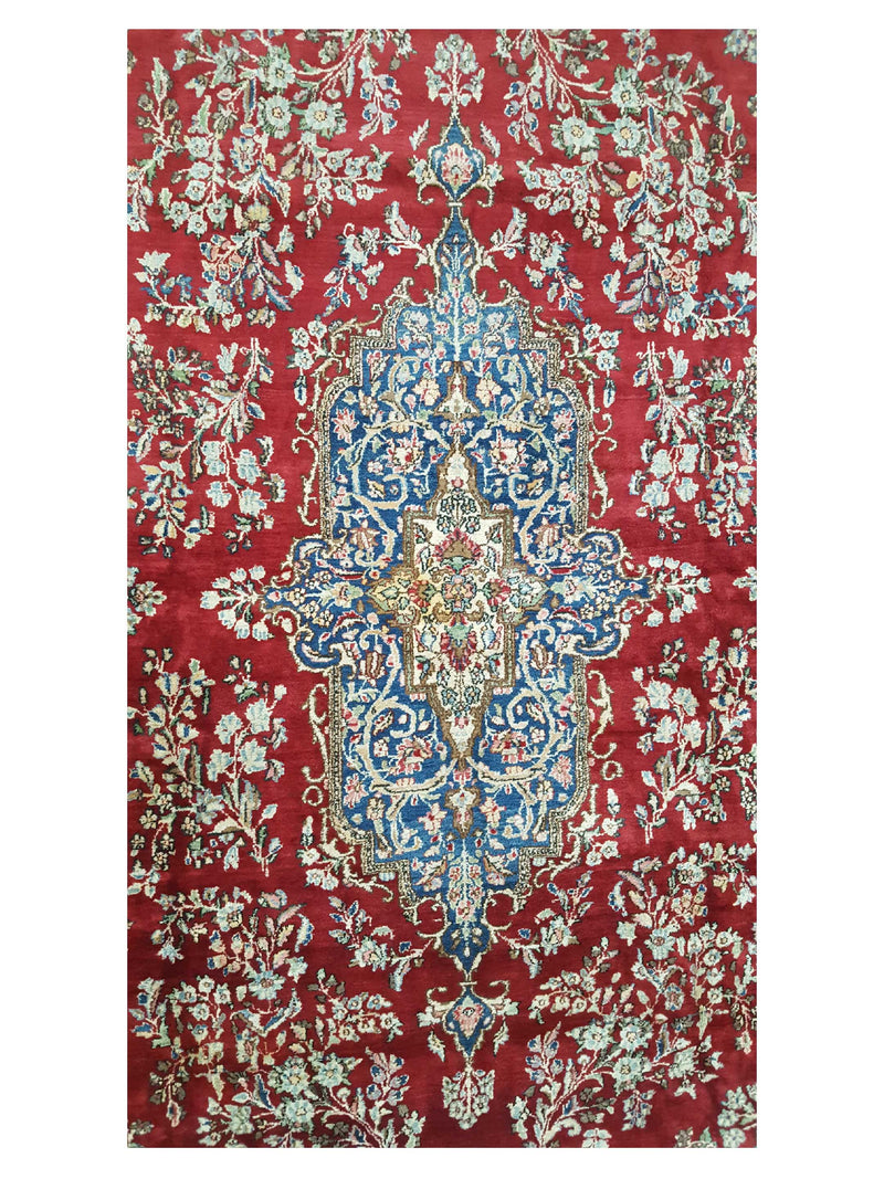 Fasa Antique Kerman 3103 Rust Indigo Traditional Antique Rug