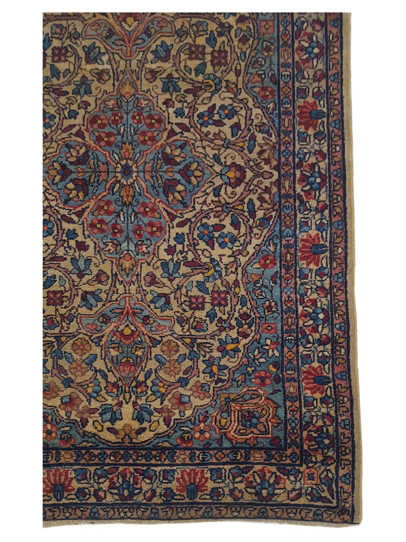 Fasa Antique Kerman 3105 Camel Multi Traditional Antique Rug
