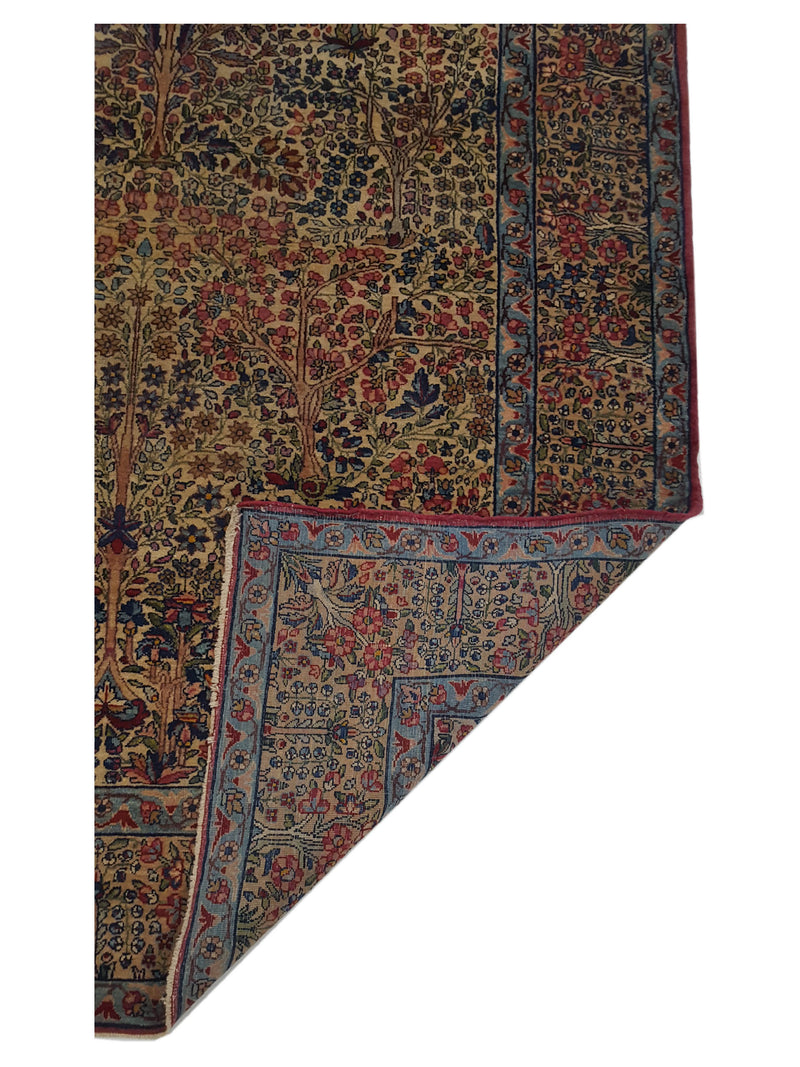 Fasa Antique Kerman 3109 Ivory Multi Traditional Antique Rug