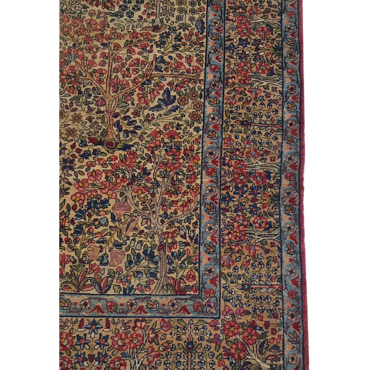 Fasa Antique Kerman 3109 Ivory Multi Traditional Antique Rug