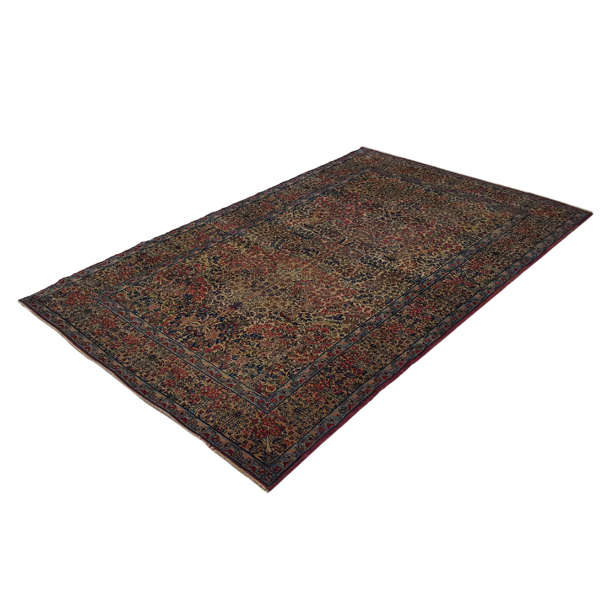 Fasa Antique Kerman 3109 Ivory Multi Traditional Antique Rug