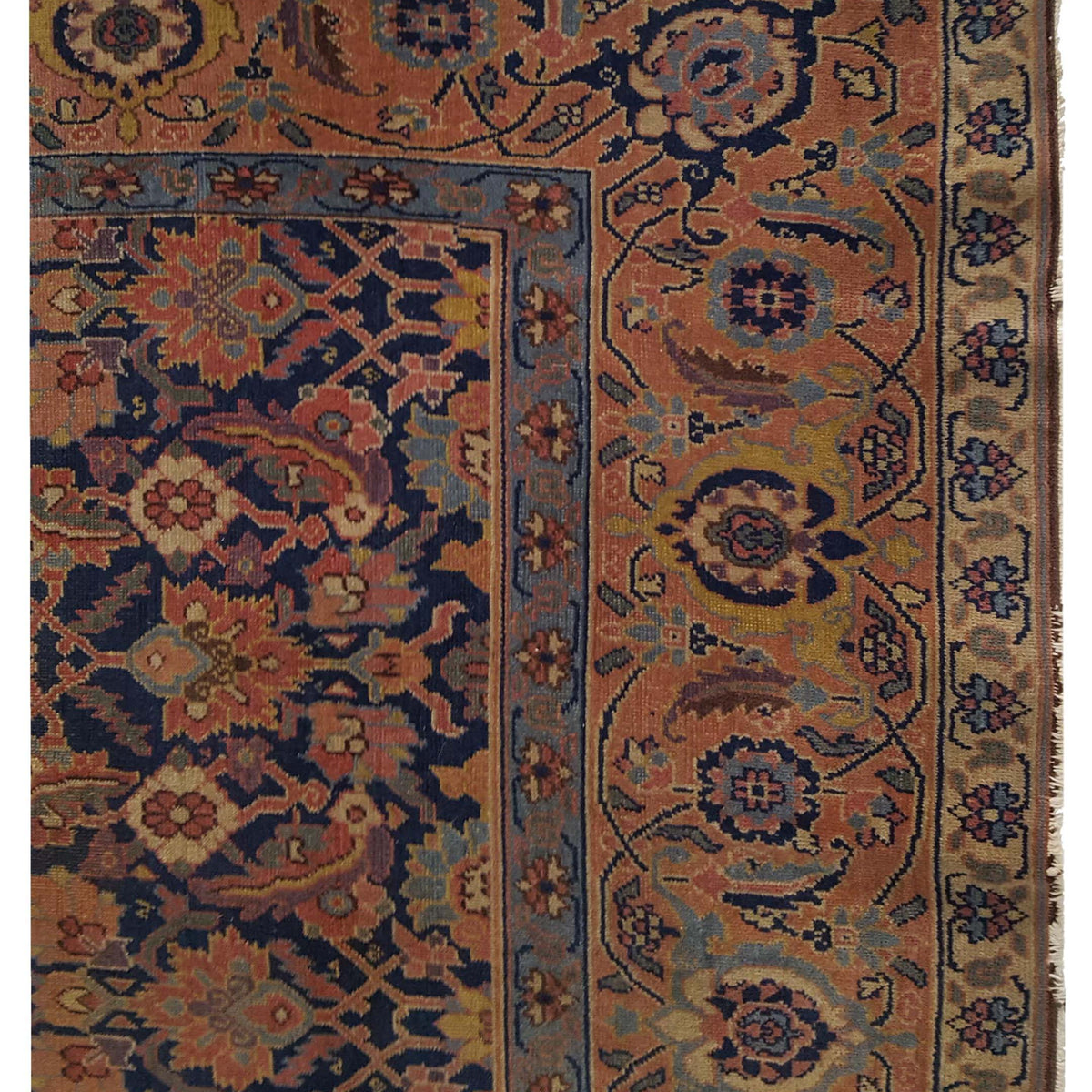 Fasa Antique Farahan 3110 Indigo Lt.Rust Traditional Antique Rug