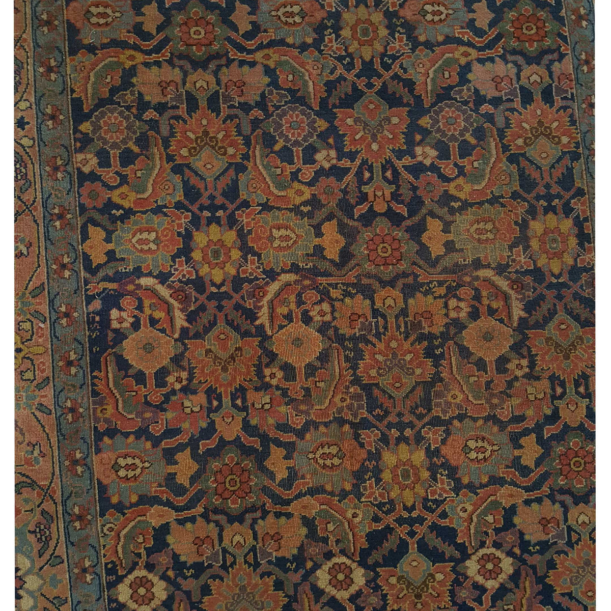 Fasa Antique Farahan 3110 Indigo Lt.Rust Traditional Antique Rug