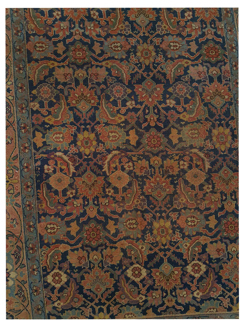Fasa Antique Farahan 3110 Indigo Lt.Rust Traditional Antique Rug