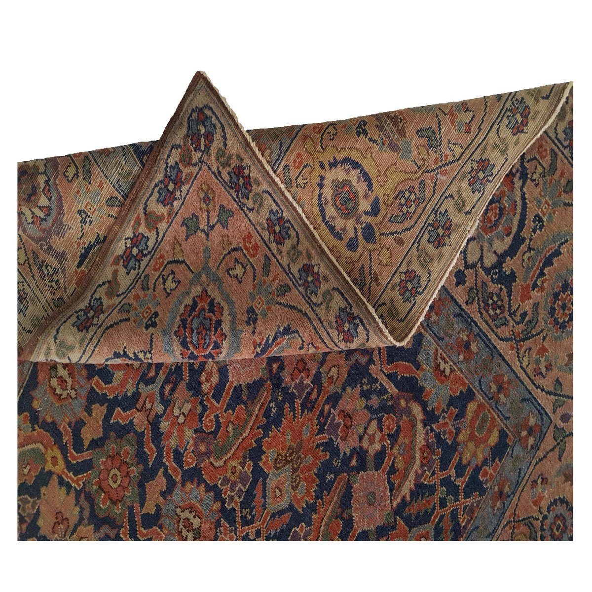 Fasa Antique Farahan 3110 Indigo Lt.Rust Traditional Antique Rug