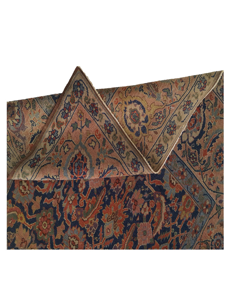 Fasa Antique Farahan 3110 Indigo Lt.Rust Traditional Antique Rug