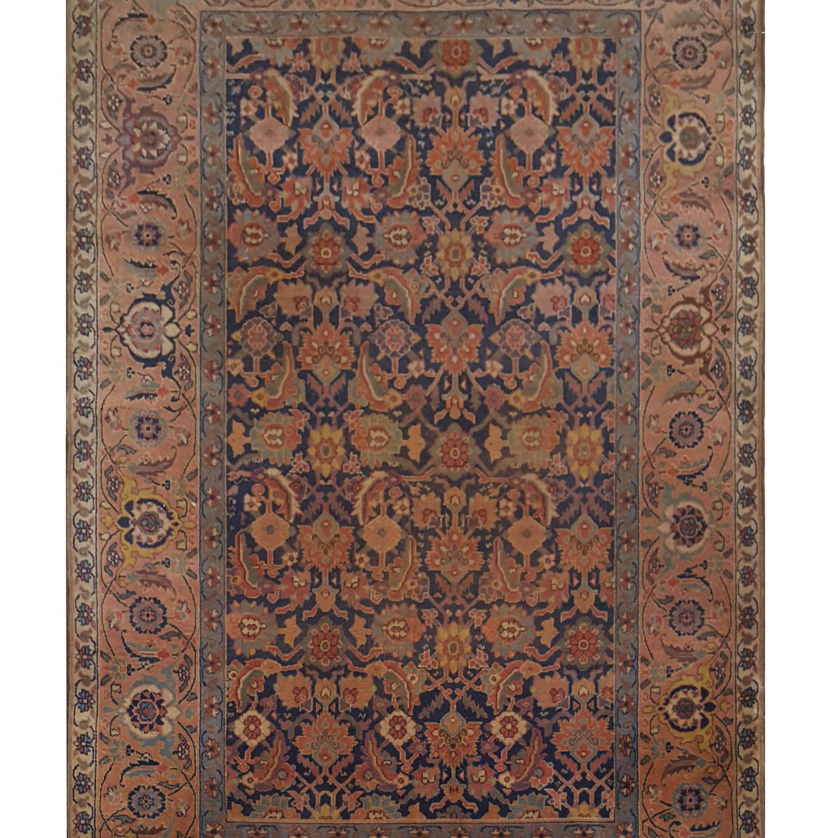Fasa Antique Farahan  Indigo Lt.Rust Traditional