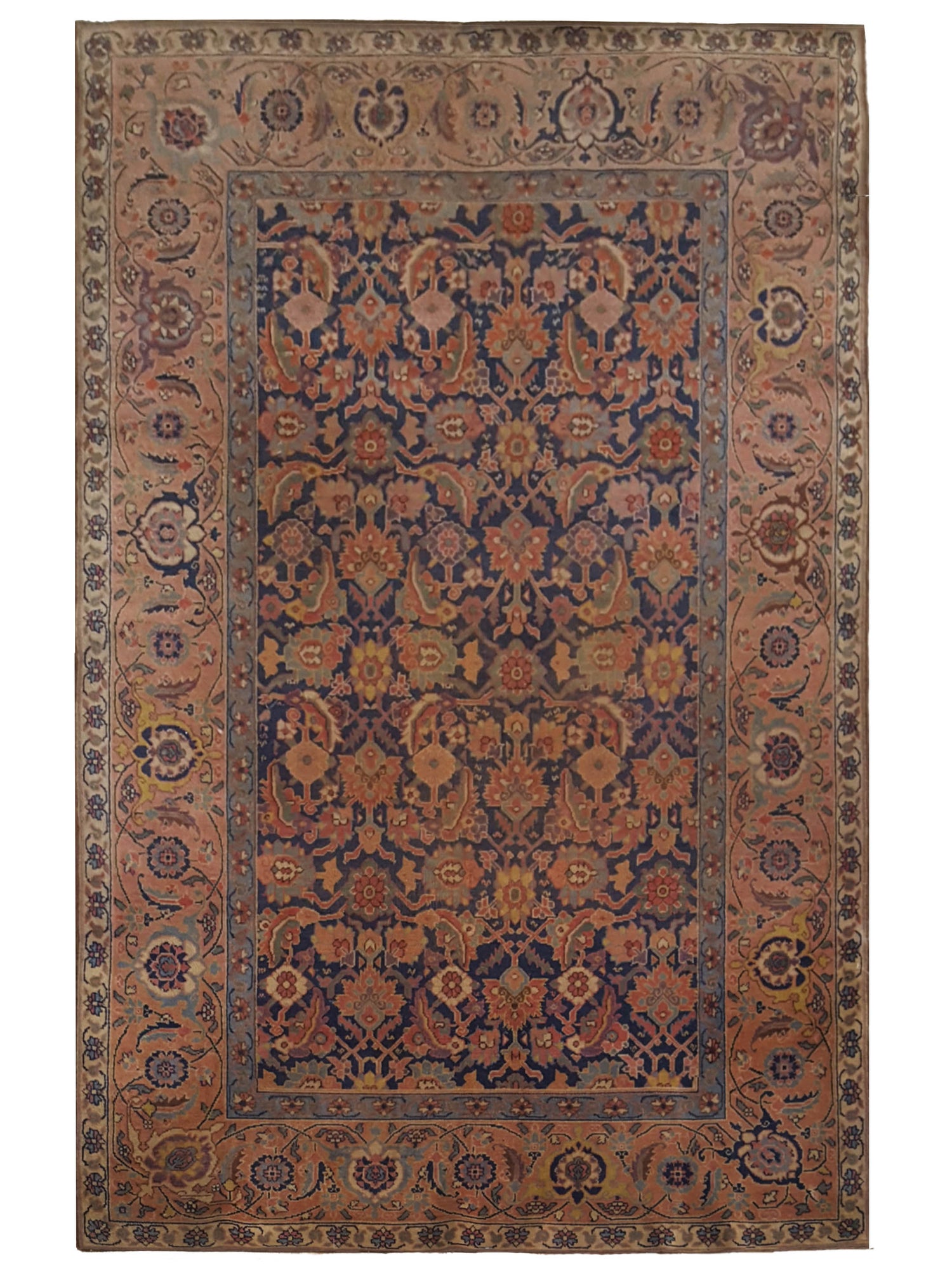 Fasa Antique Farahan  Indigo Lt.Rust Traditional