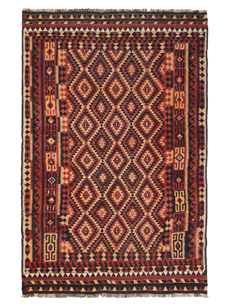 Aura Kilim  Rust Burgundy Kilim